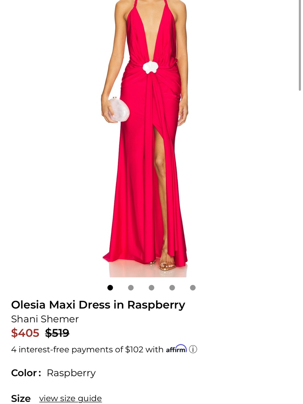 Shani Shemer Olesia Maxi Dress in Raspberry